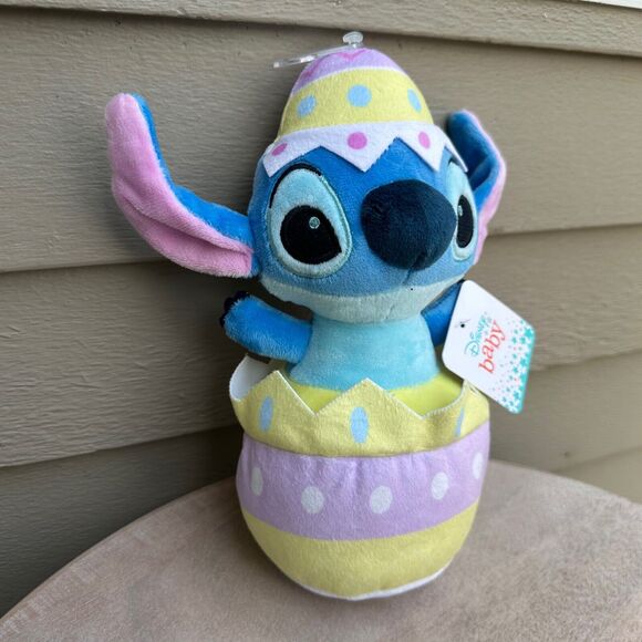 Stitch Easter Bunny in Egg Ears Are Rustling Pastel NWT Soft Plush Disney Baby - Picture 9 of 10